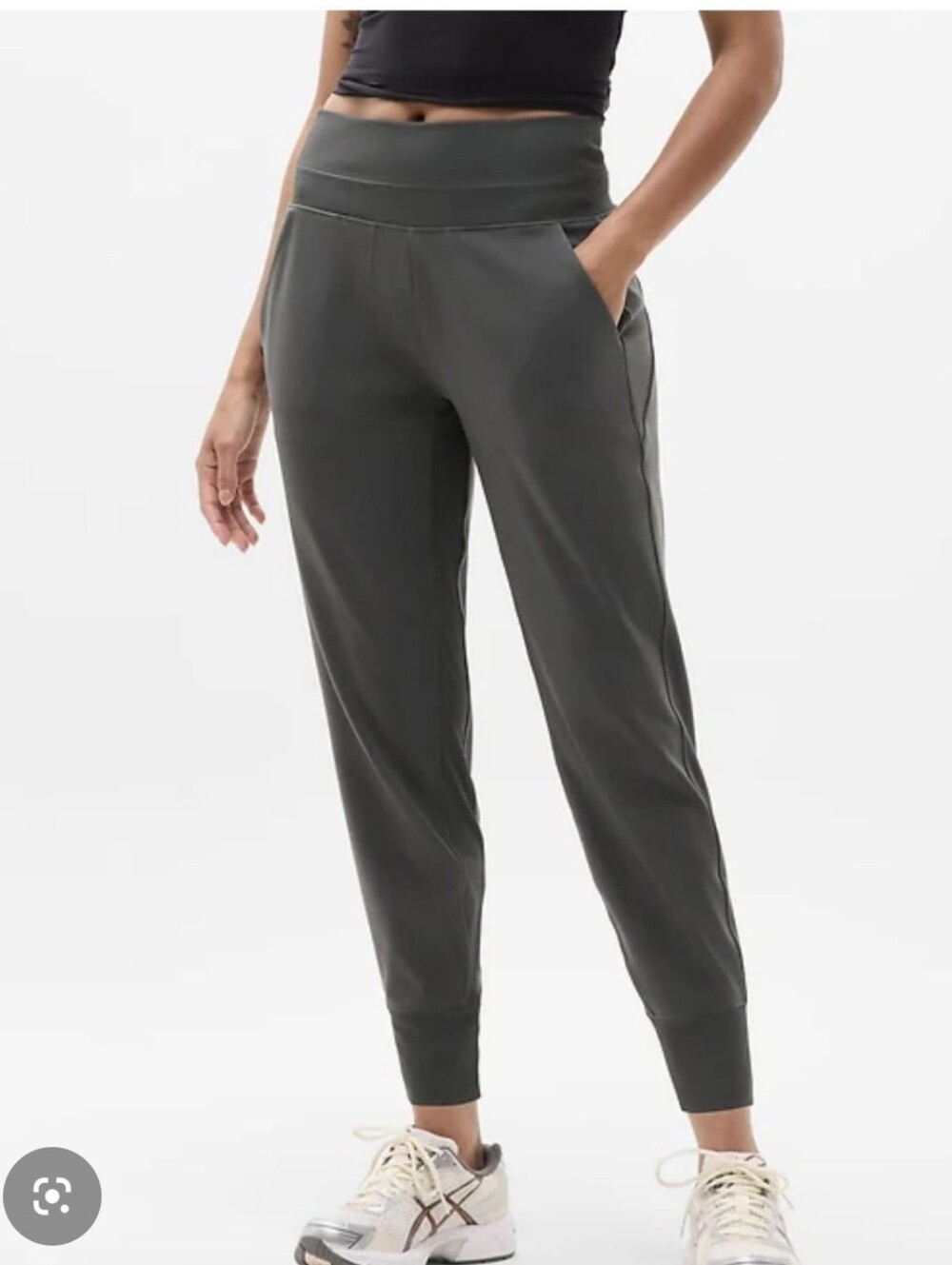 Athleta The Venice Jogger - Dark Heather Gray Jogger Track Pants SP - Picture 3 of 12